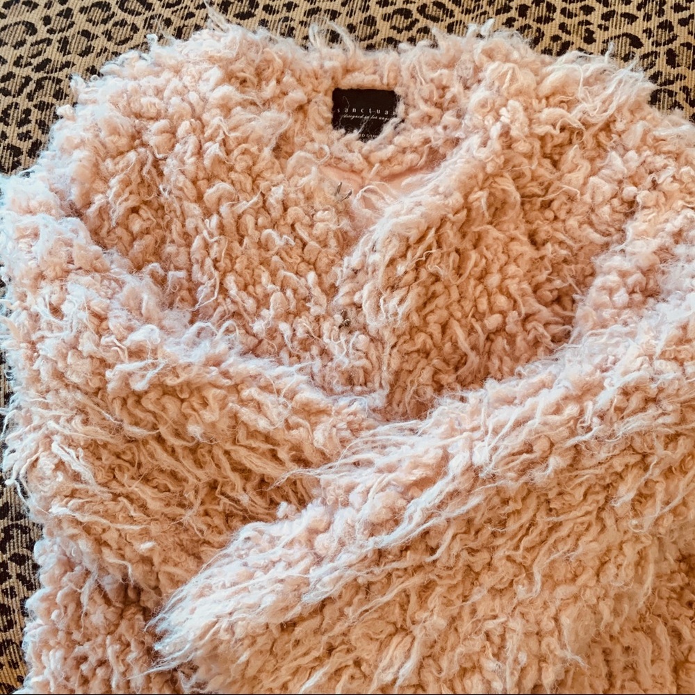 SANCTUARY. Pink Fuzzy Coat. - Picture 8 of 8